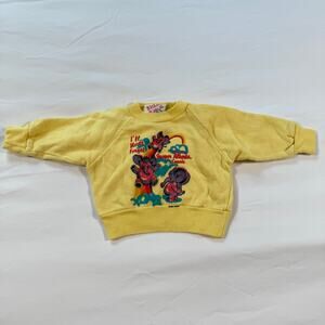 Vintage yellow sweatshirt Jasper Alberta, Canada Signal originals tag size 12M